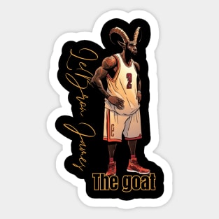 Lebron James goat Victor illustration artwork Sticker